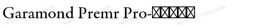 Garamond Premr Pro字体转换